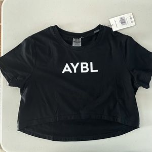 AYBL Cropped Black Tshirt Small